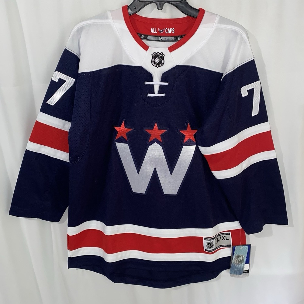 NWT Washington Capitals TJ Oshie Alternate Premier‎ Jersey Youth Kids Large/XL
